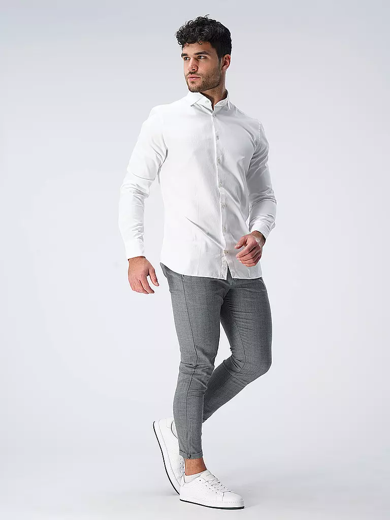 EDWARD COPPER | Hemd Tailored Fit | Bianco