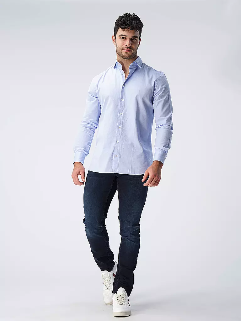 EDWARD COPPER | Hemd Tailored Fit | Blu chiaro