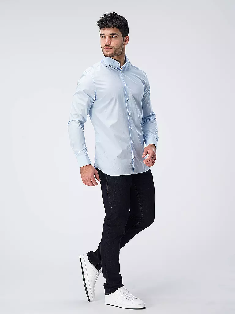 EDWARD COPPER | Hemd Tailored Fit | Blu chiaro