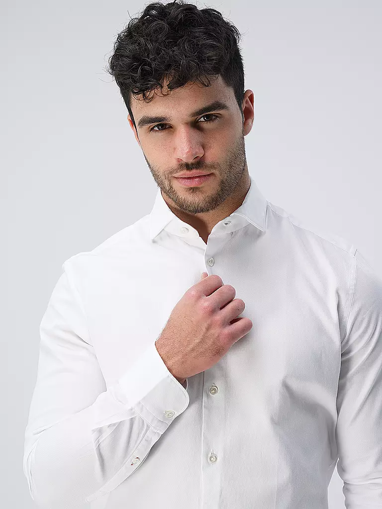 EDWARD COPPER | Hemd Tailored Fit | Bianco