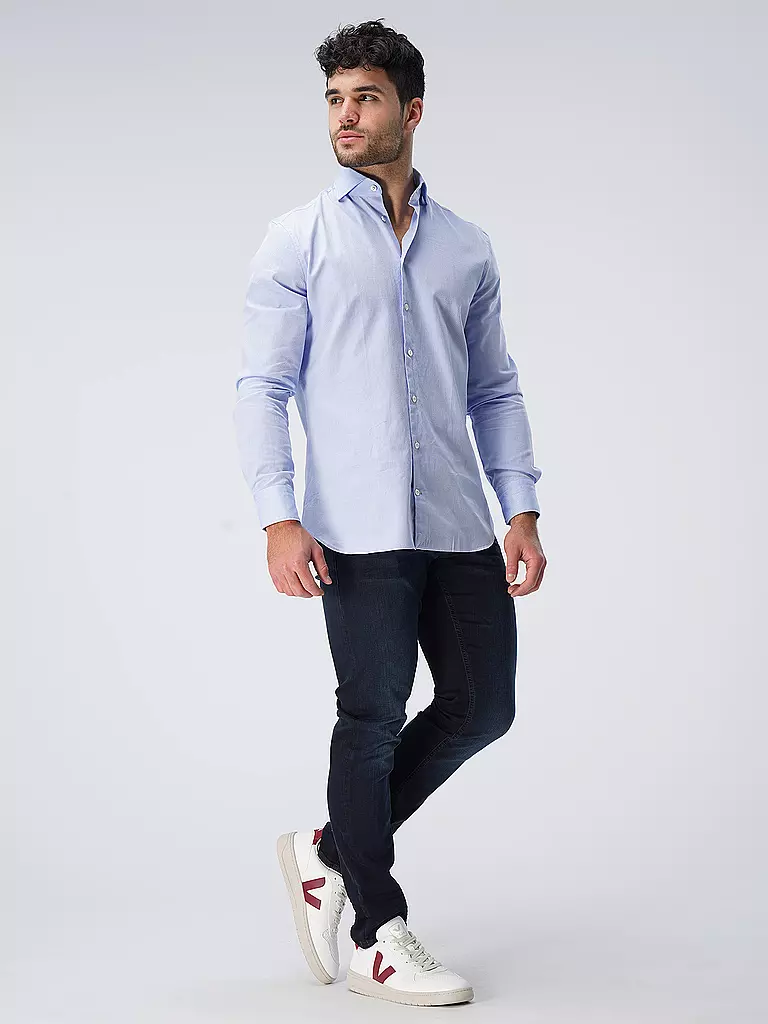 EDWARD COPPER | Hemd Tailored Fit | Blu chiaro