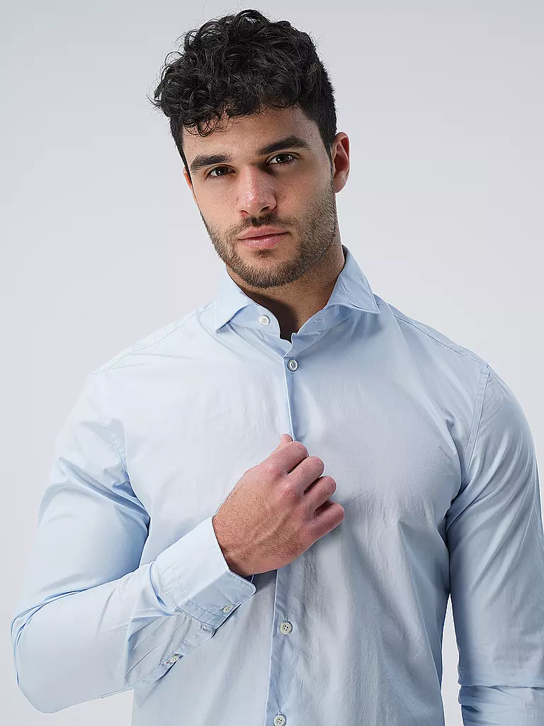 EDWARD COPPER | Hemd Tailored Fit | Blu chiaro