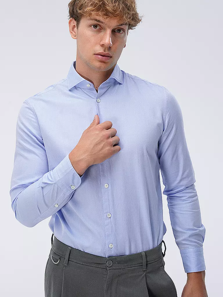 EDWARD COPPER | Hemd Tailored Fit | Blu chiaro