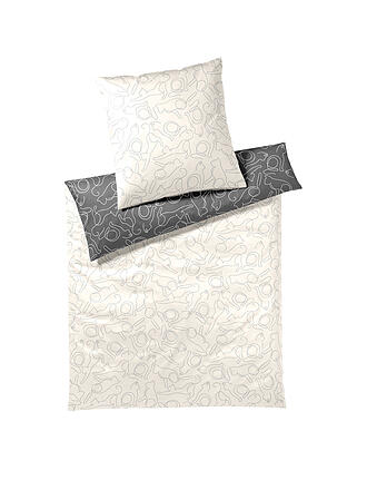 ELEGANTE | Biancheria da letto in raso CATS 70x90/140x200cm Grigio chiaro