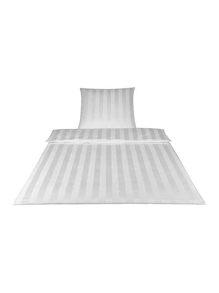 ELEGANTE | Biancheria da letto in damasco "" 70x90cm/140x200cm (Bianco) | Bianco
