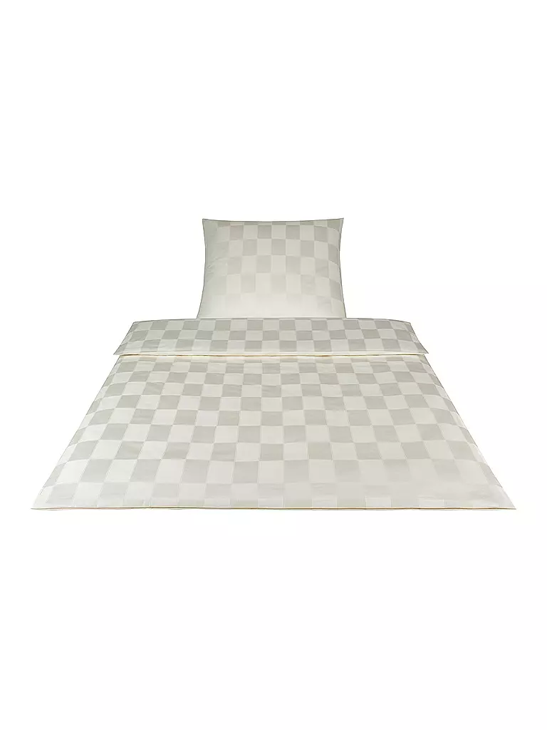 ELEGANTE | Biancheria da letto in damasco "" 70x90cm/140x200cm (Crema) | Crema