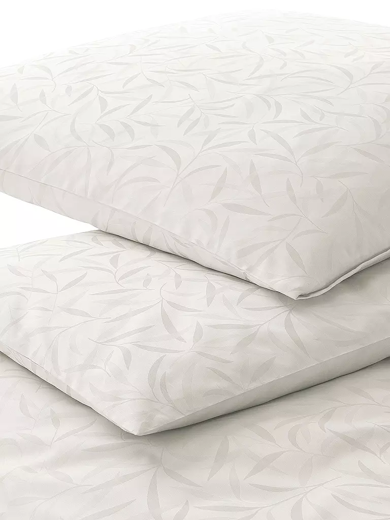 ELEGANTE | Biancheria da letto in damasco MURIEL 70x90cm/140x200cm Naturale | Crema