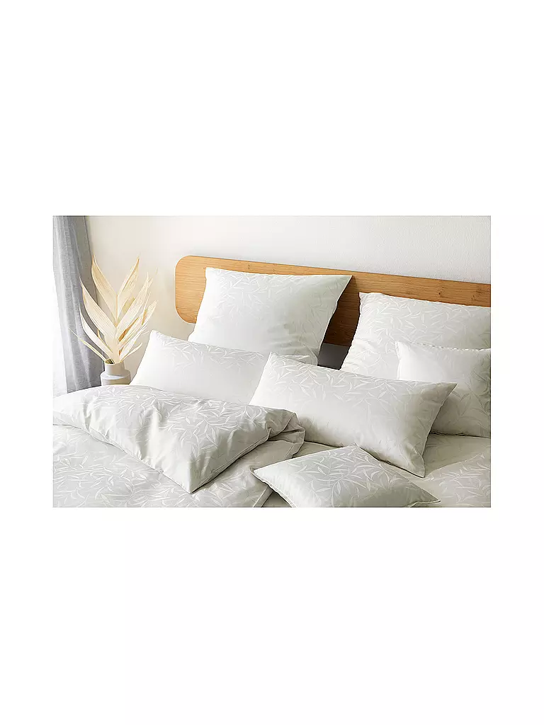ELEGANTE | Biancheria da letto in damasco MURIEL 70x90cm/140x200cm Naturale | Crema