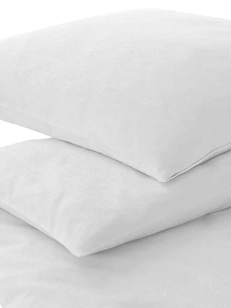 ELEGANTE | Biancheria da letto in damasco PAISLEY 70x90cm/140x200cm Bianco | Bianco