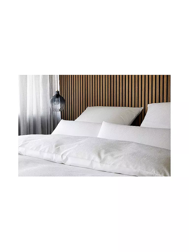 ELEGANTE | Biancheria da letto in damasco PAISLEY 70x90cm/140x200cm Bianco | Bianco