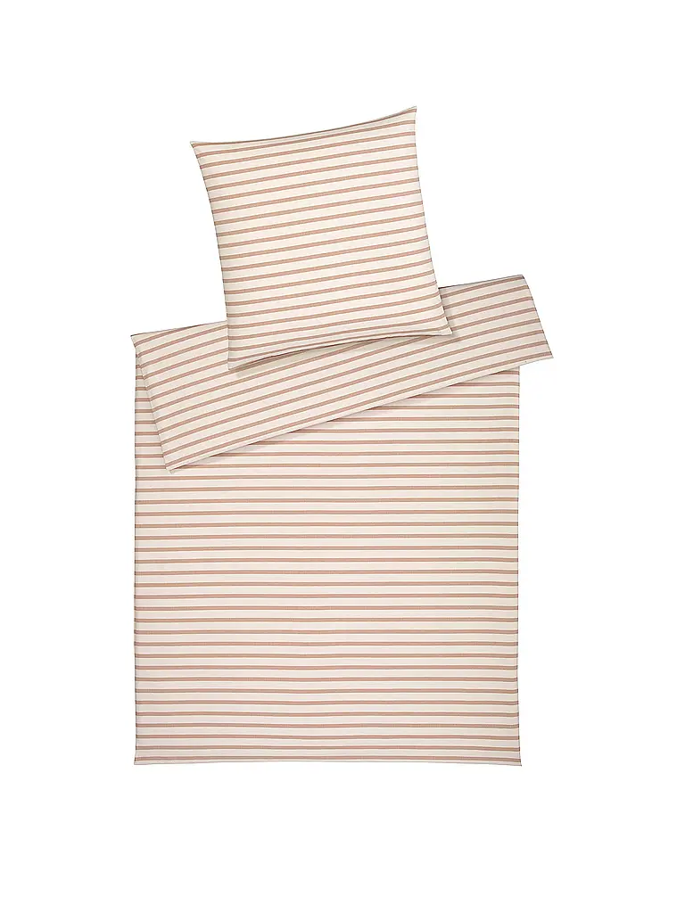 ELEGANTE | Biancheria da letto in flanella INVERNESS 70x90cm/140x200cm Albicocca | Arancione