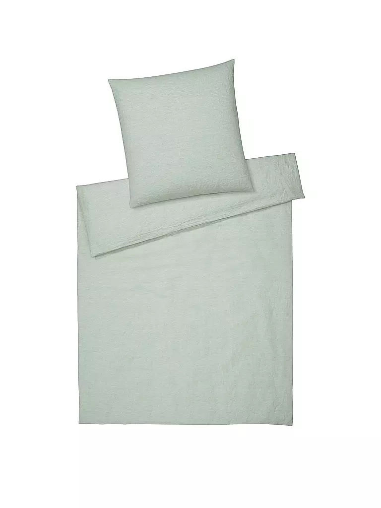 ELEGANTE | Biancheria da letto in misto lino 140x200cm BREEZE Pistacchio | Verde chiaro