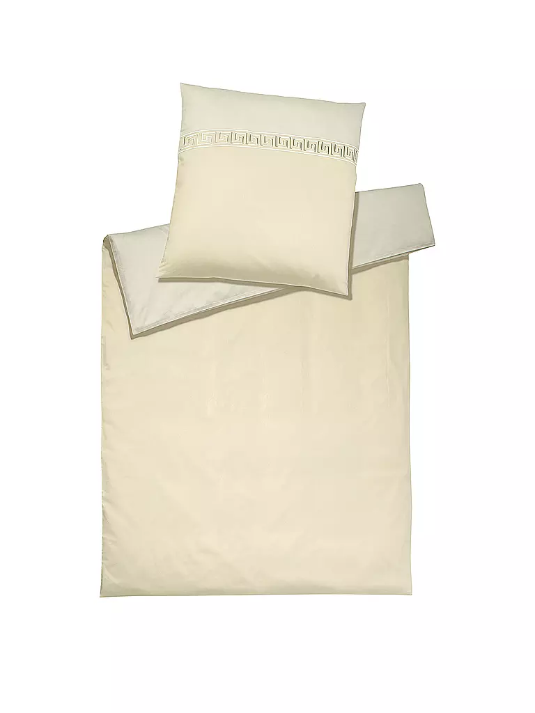 ELEGANTE | Biancheria da letto in raso 70x90cm / 140x200cm EL GRECO Natur | Crema