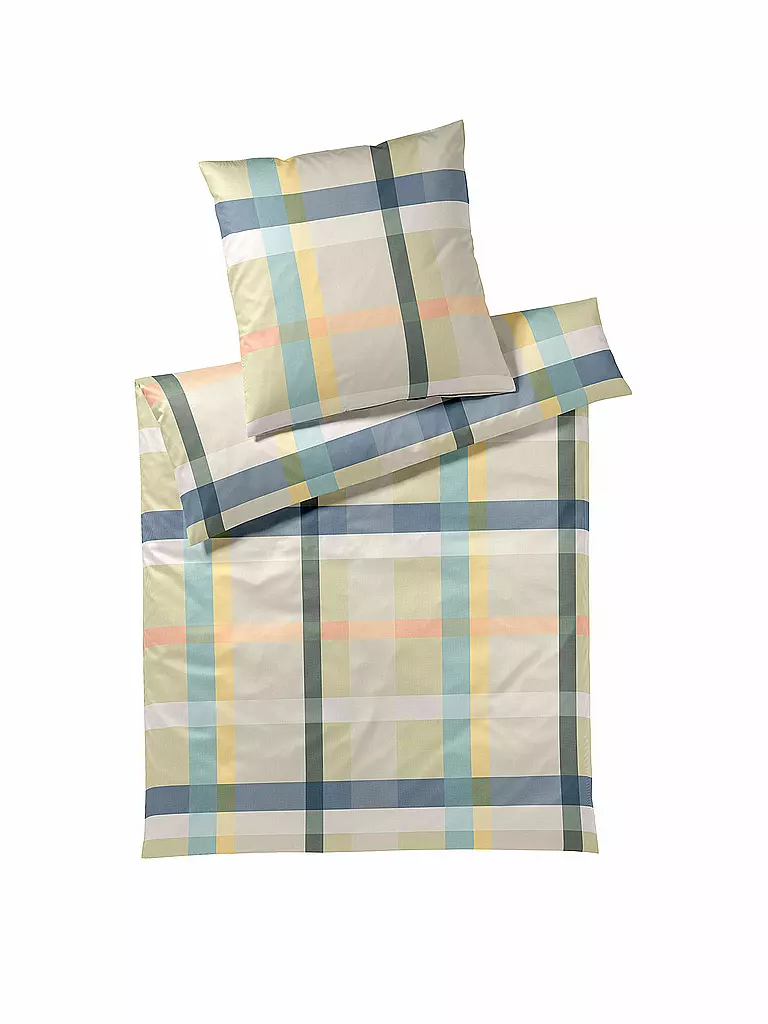 ELEGANTE | Biancheria da letto in raso 70x90cm/140x200cm NIGHT GARDEN Pistacchio | Verde chiaro