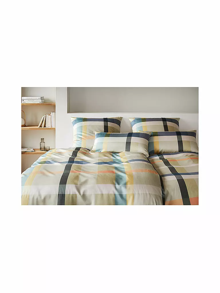 ELEGANTE | Biancheria da letto in raso 70x90cm/140x200cm NIGHT GARDEN Pistacchio | Verde chiaro