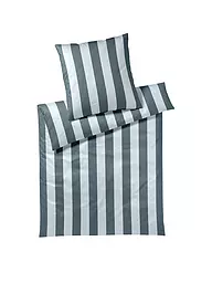 ELEGANTE | Biancheria da letto in raso 70x90cm/140x200cm NIGHT STRIPE Poudre | Blu scuro