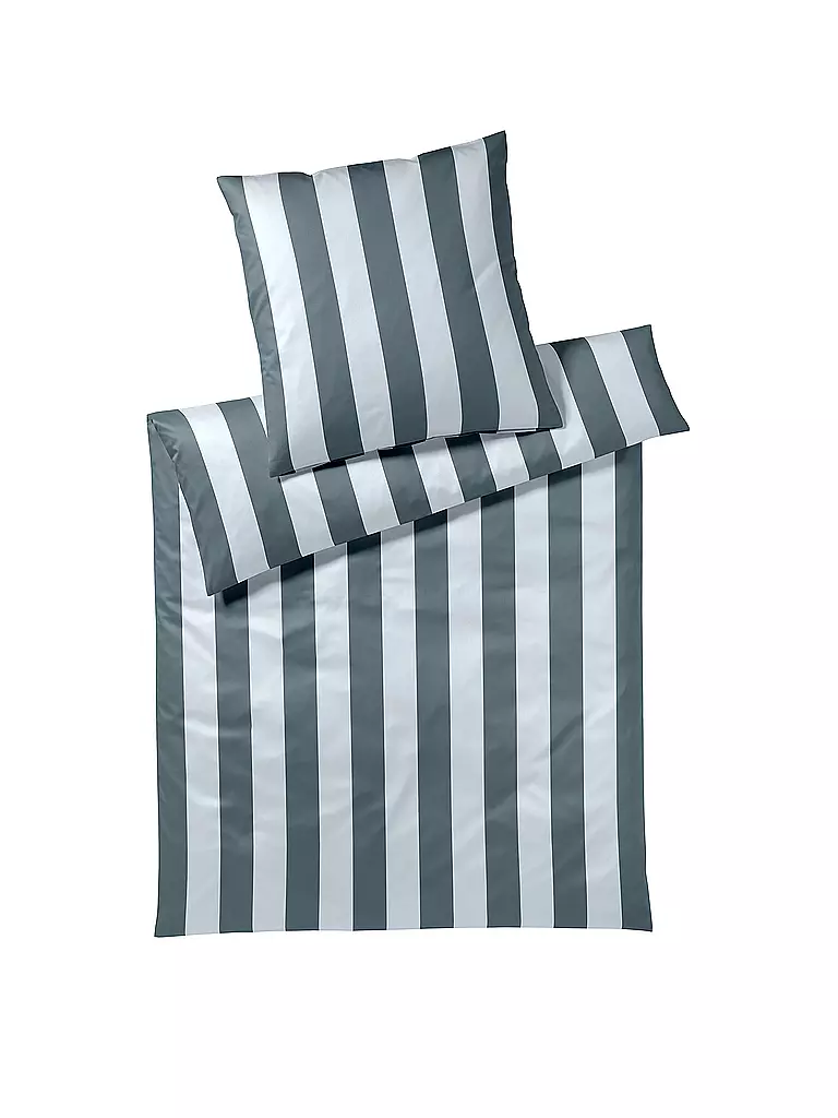 ELEGANTE | Biancheria da letto in raso 70x90cm/140x200cm NIGHT STRIPE Blu | Blu scuro