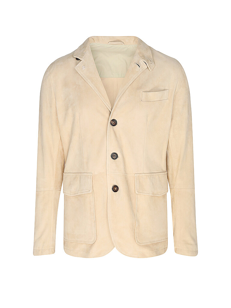 Eleventy Giacca in pelle beige 56