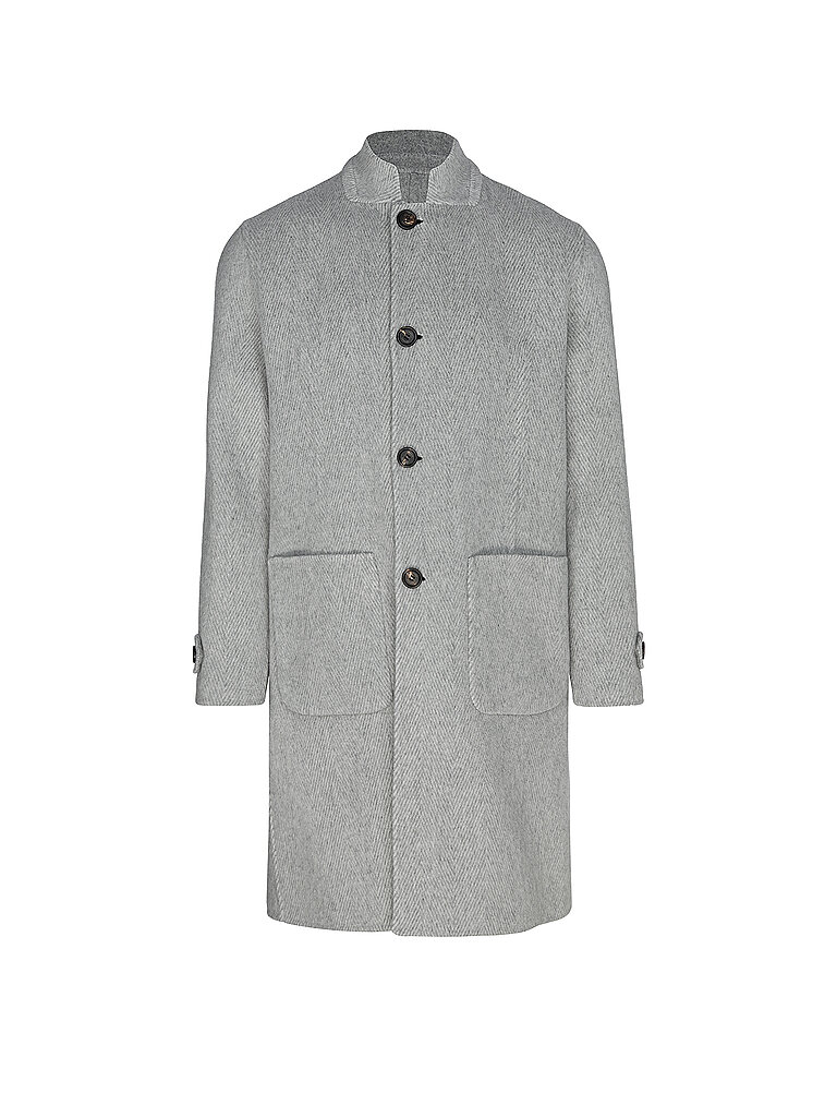 Cappotto in lana reversibile grigio chiaro 52