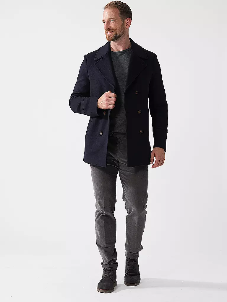 ELEVENTY | Cappotto di lana | Blu scuro