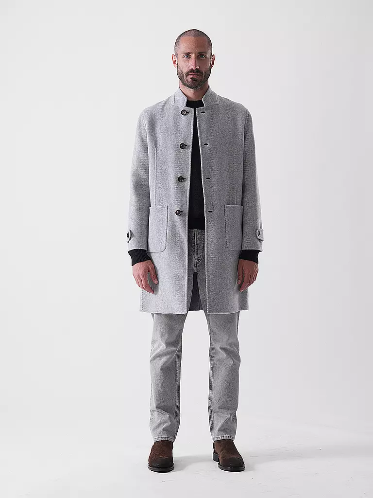 ELEVENTY | Cappotto in lana reversibile | Grigio chiaro