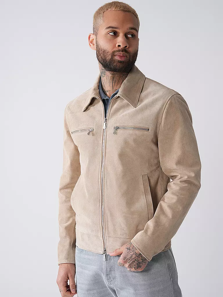 ELEVENTY | Giacca in pelle | Beige