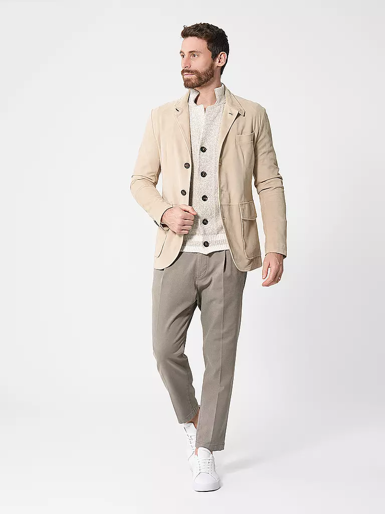 ELEVENTY | Giacca in pelle | Beige