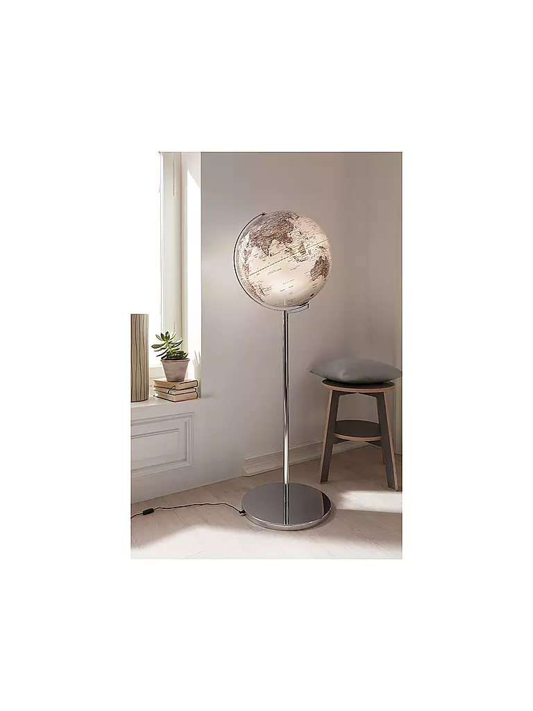 EMFORM | Globo da terra su supporto - Sojus Light LD 43cm argento | Senza colore