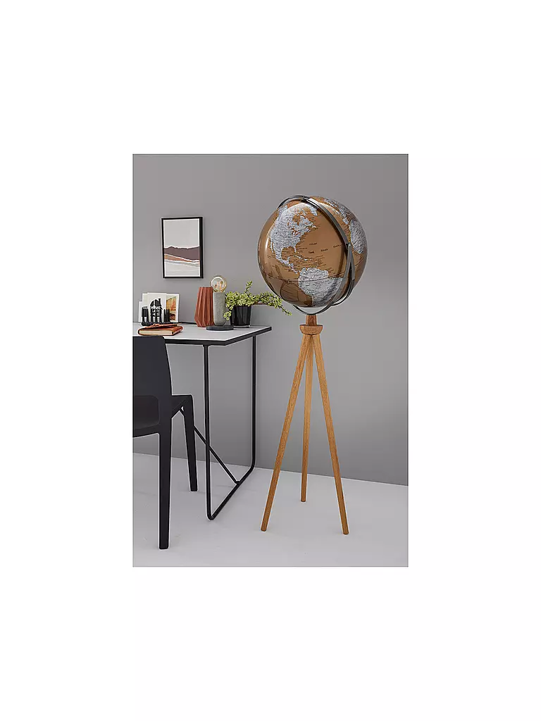 EMFORM | Globo da terra su supporto - Sputnik 43 cm bronzo/argento | Senza colore