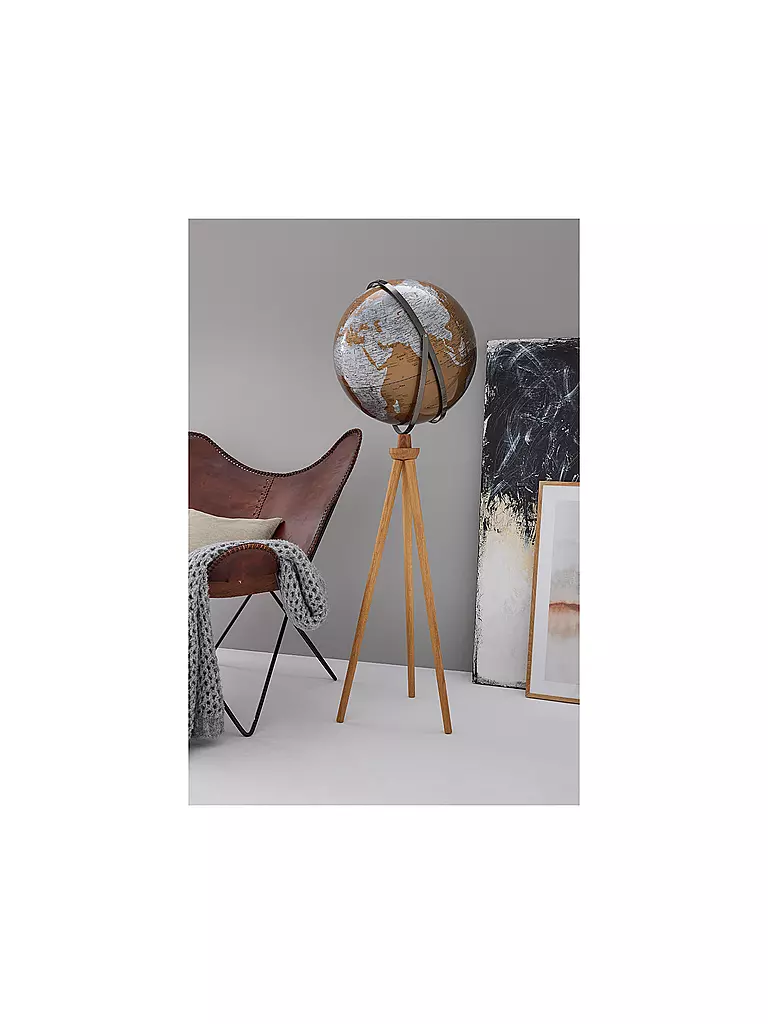 EMFORM | Globo da terra su supporto - Sputnik 43 cm bronzo/argento | Senza colore