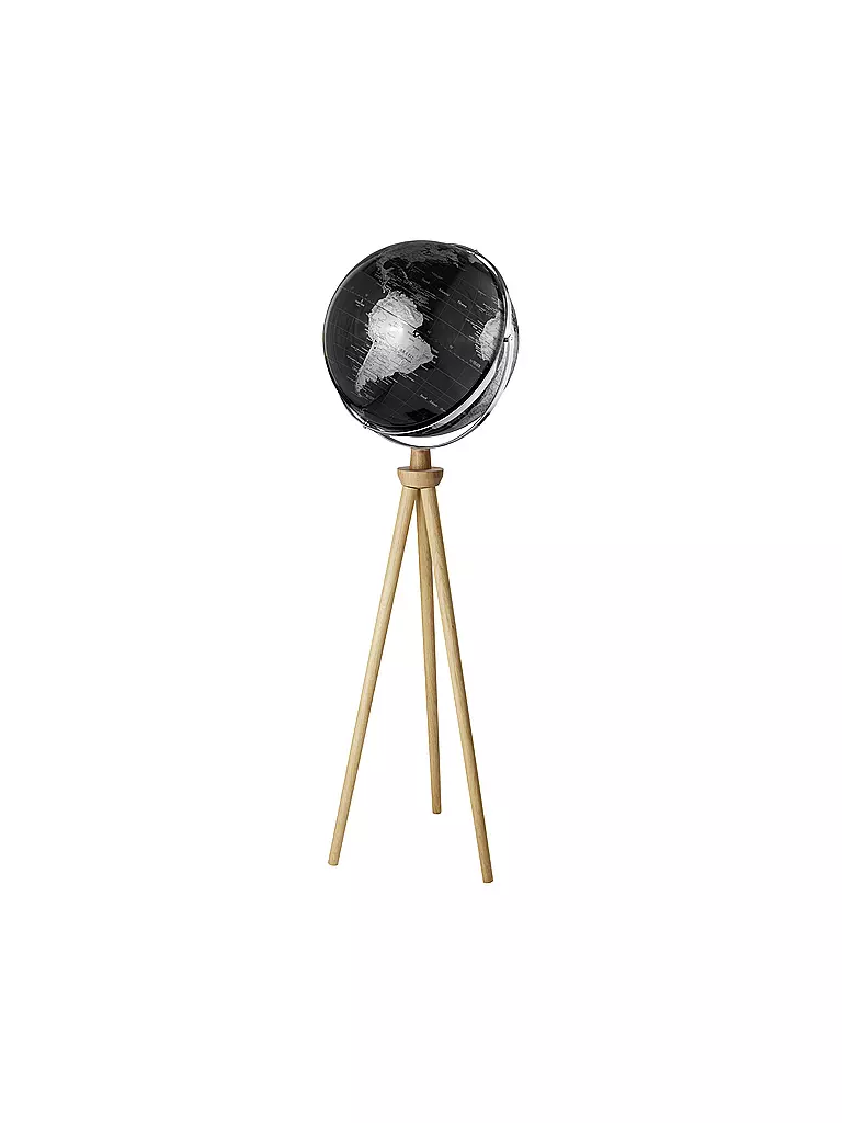 EMFORM | Globo da terra su supporto - Sputnik 43 cm nero/argento | Senza colore