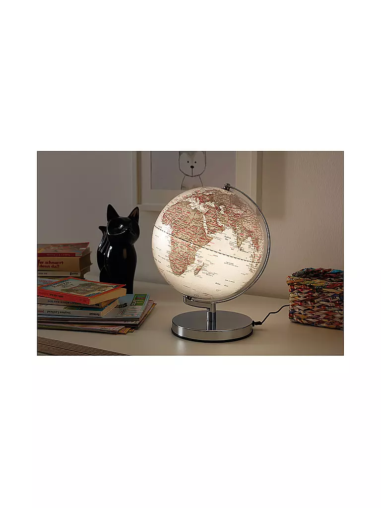 EMFORM | Globo luminoso Terra Light 25 cm argento | Senza colore