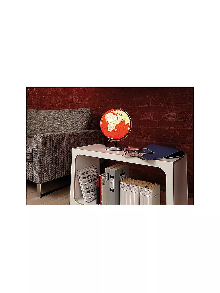 EMFORM | Globo luminoso Terra Light 25 cm rosso/bianco | Senza colore