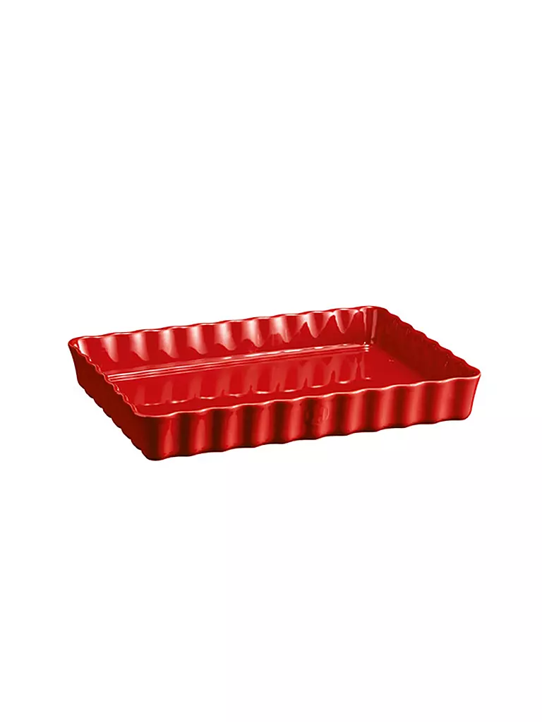 EMILE HENRY | Teglia per crostata rettangolare 24x34 cm rosso scuro | Rosso scuro