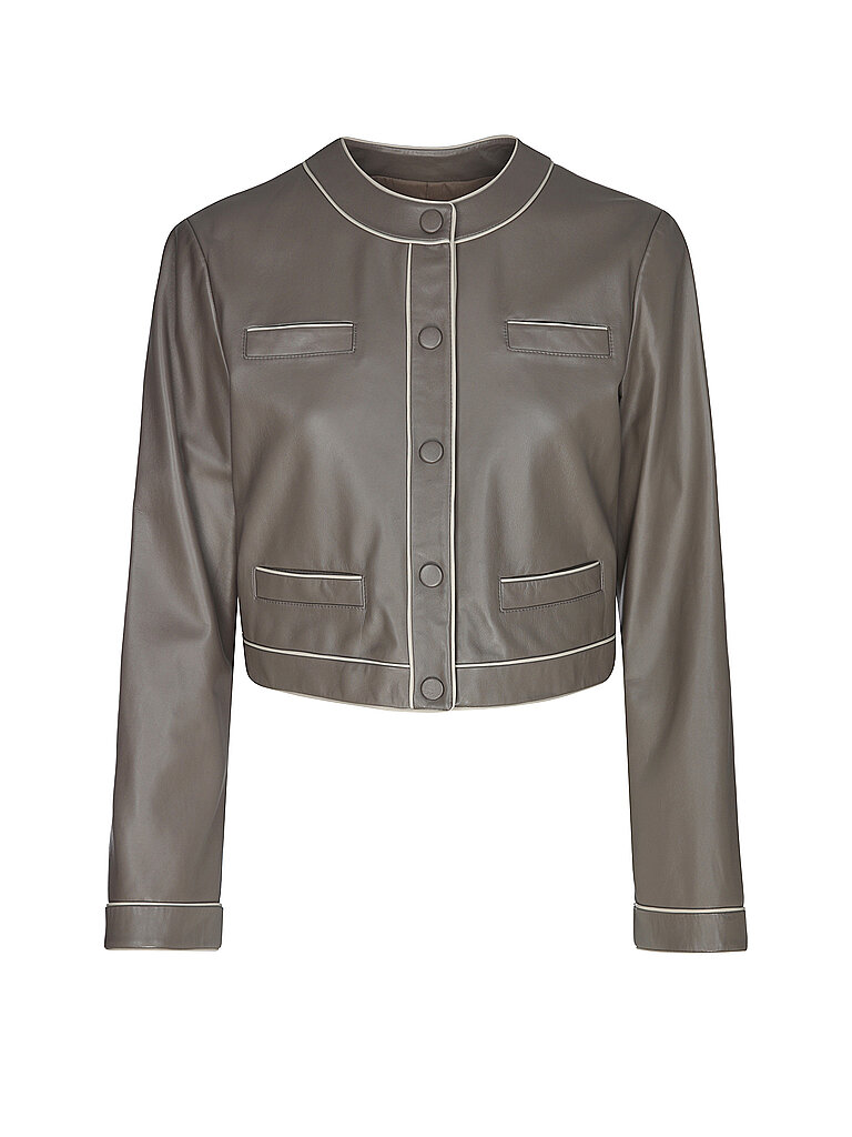 Giacca in pelle marrone 40