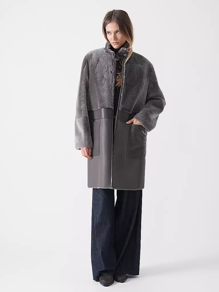EMPORIO ARMANI | Cappotto in montone | Marrone