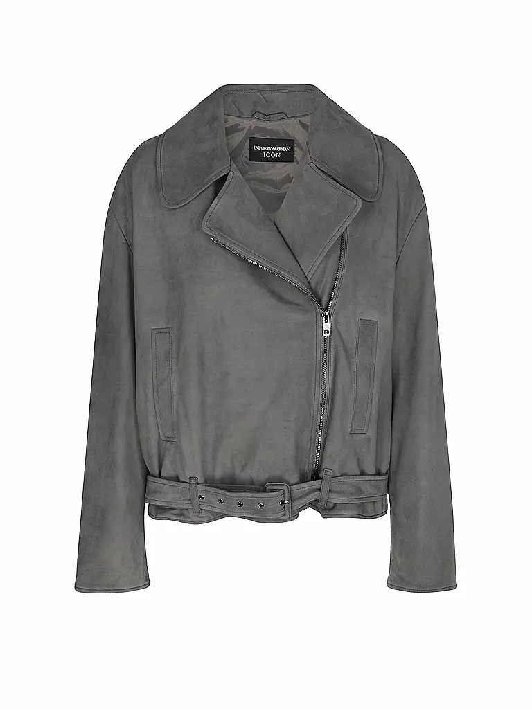 EMPORIO ARMANI | Giacca in pelle | Grigio