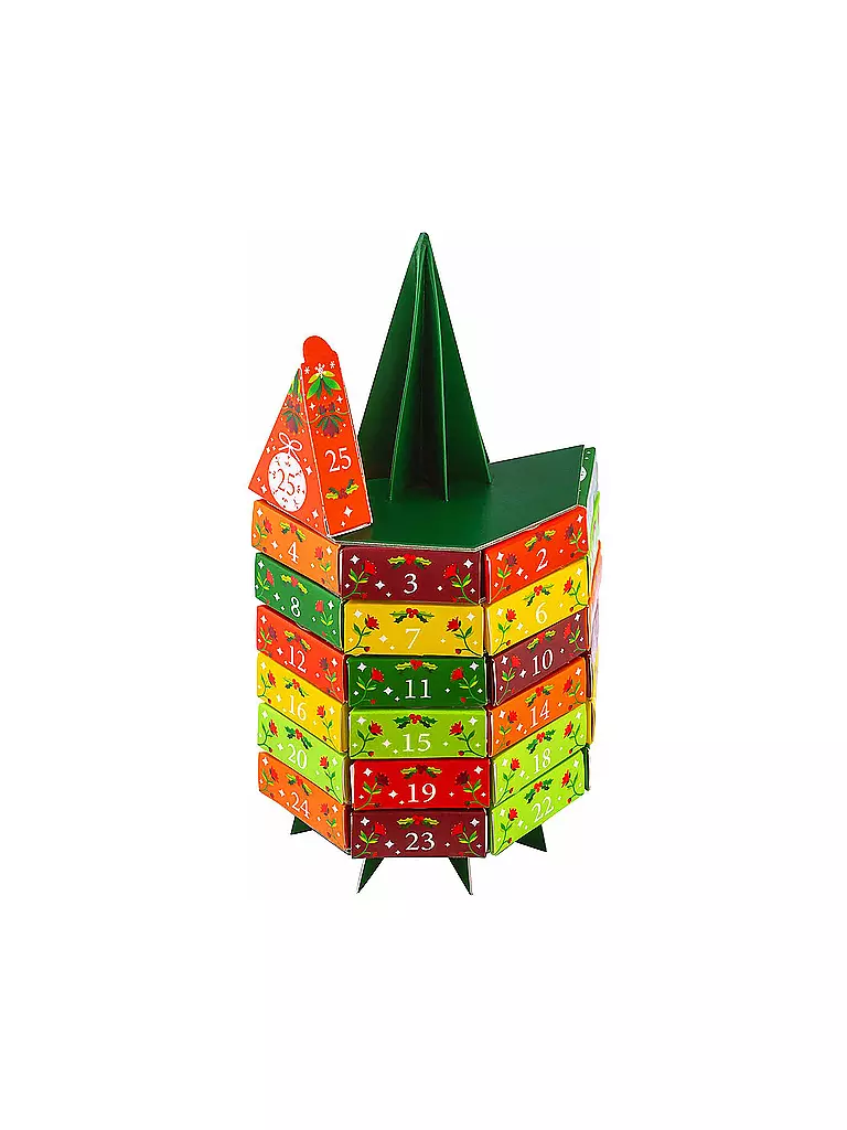 ENGLISH TEA SHOP | Calendario dell'Avvento del tè "Albero di Natale", BIO, 25 bustine piramidali | Verde scuro