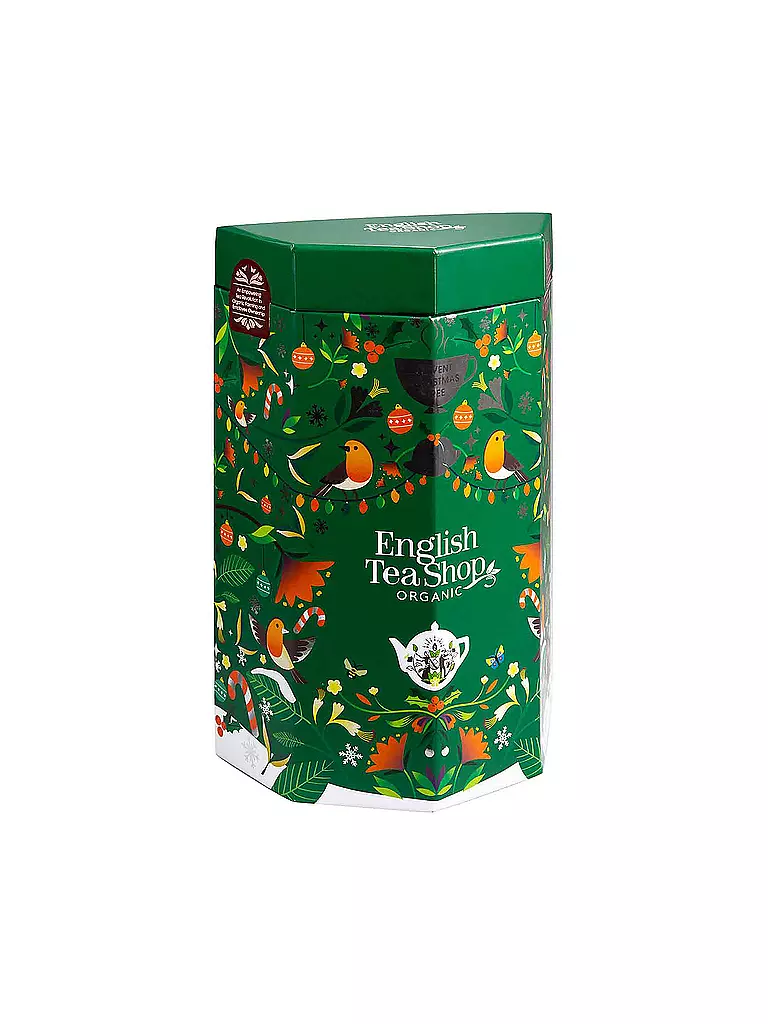 ENGLISH TEA SHOP | Calendario dell'Avvento del tè "Albero di Natale", BIO, 25 bustine piramidali | Verde scuro