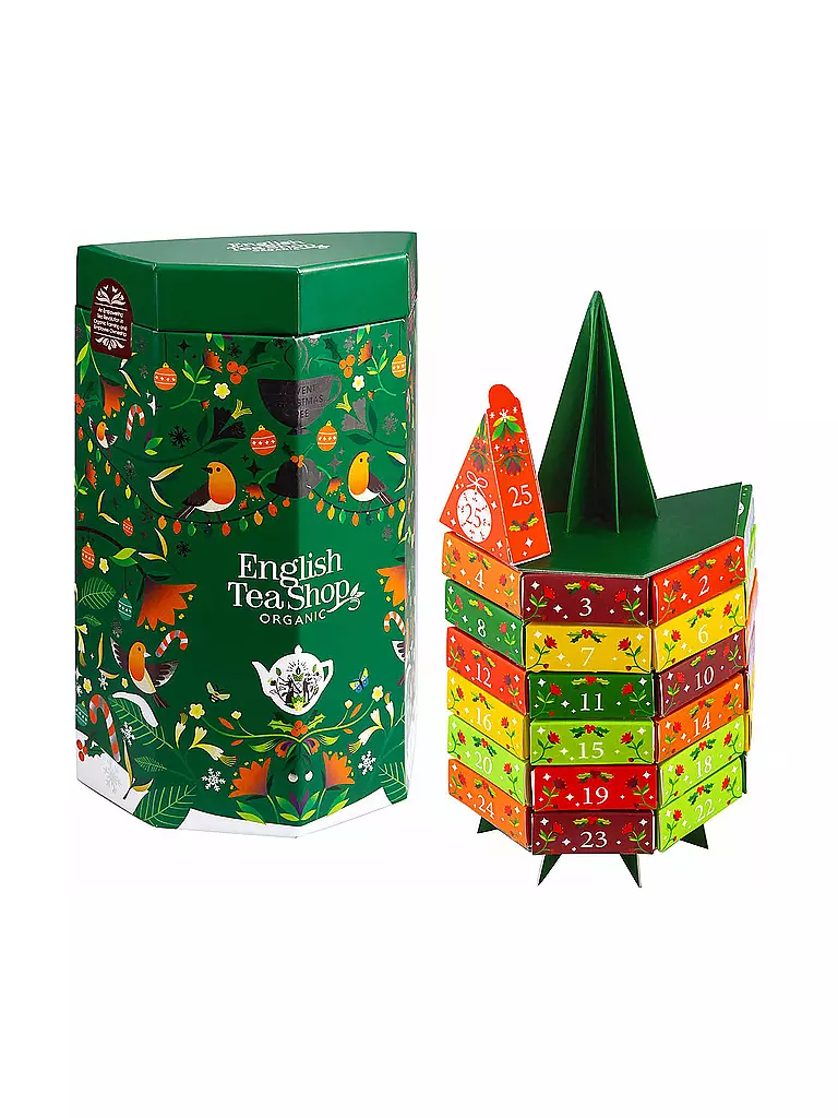 ENGLISH TEA SHOP | Calendario dell'Avvento del tè "Albero di Natale", BIO, 25 bustine piramidali | 