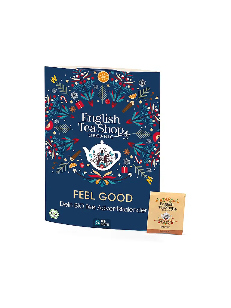 ENGLISH TEA SHOP | Calendario dell'Avvento del tè 24 bustine Feel Good Verde scuro | Blu scuro