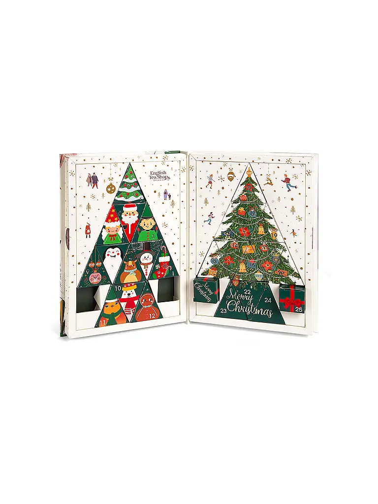 ENGLISH TEA SHOP | Calendario dell'Avvento del tè 24 bustine Libro del tè Bianco | Bianco