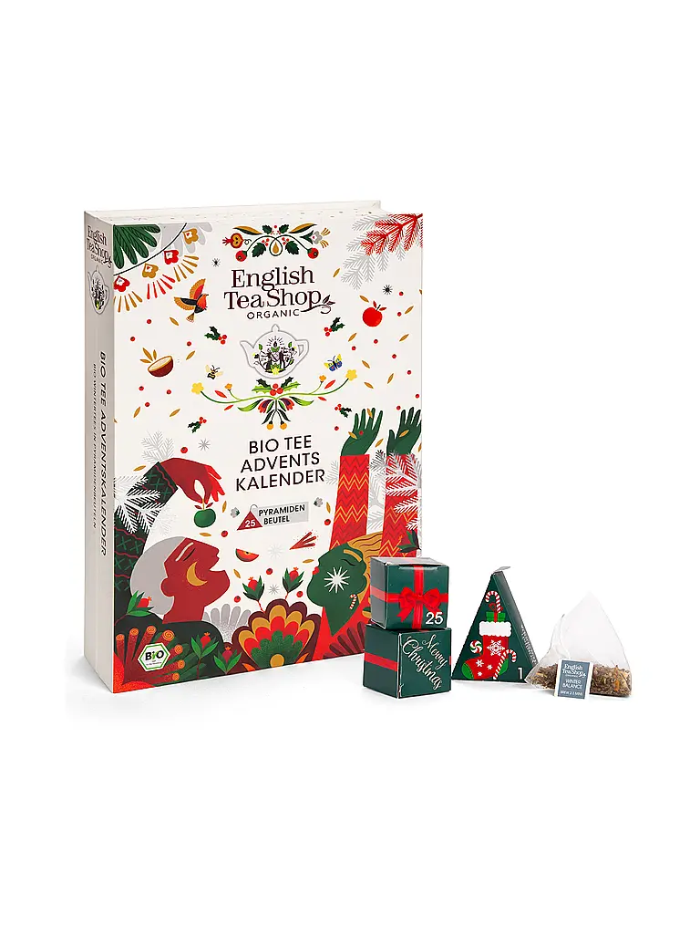ENGLISH TEA SHOP | Calendario dell'Avvento del tè 24 bustine Libro del tè Bianco | 