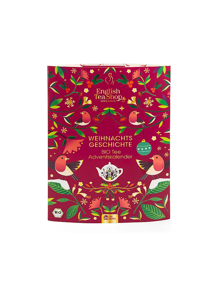 ENGLISH TEA SHOP | Calendario dell'Avvento di tè 24 bustine natalizie | Rosso scuro