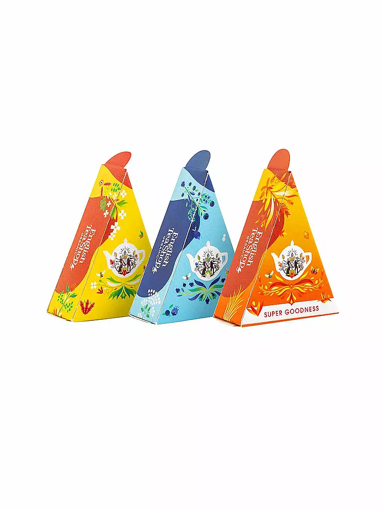 ENGLISH TEA SHOP | Cofanetto Regalo Collezione Tè Benessere 12 Bustine Piramidali | Multicolore