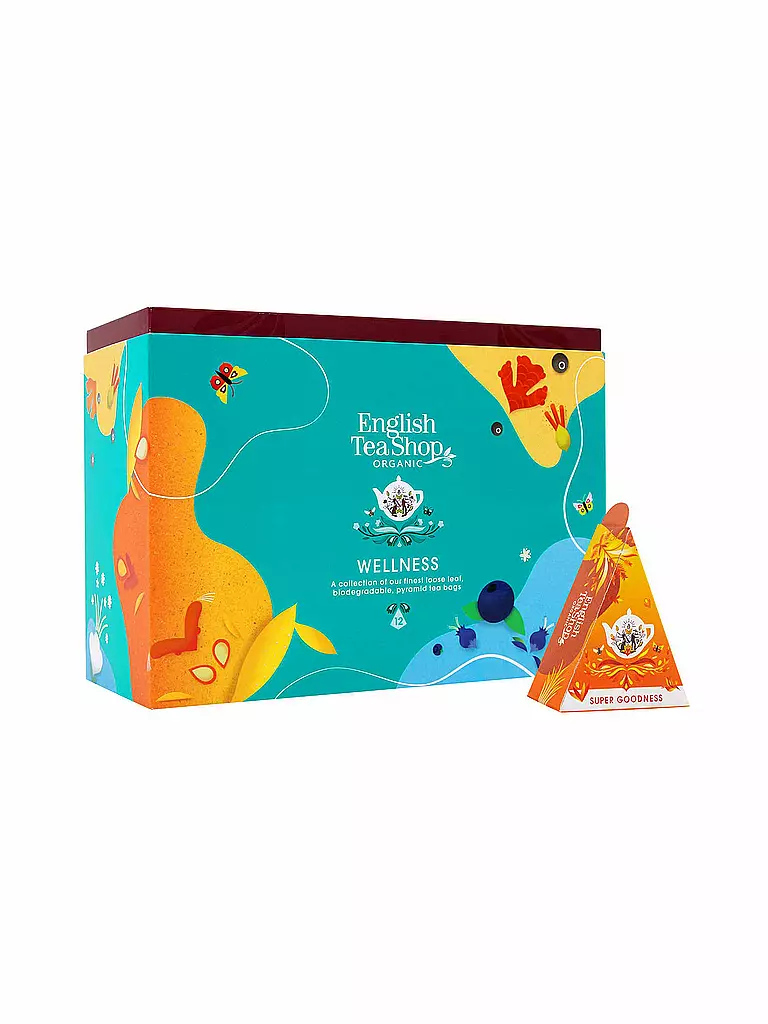 ENGLISH TEA SHOP | Cofanetto Regalo Collezione Tè Benessere 12 Bustine Piramidali | 