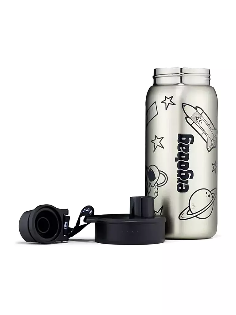 ERGOBAG | Borraccia in acciaio inox nera | Nero