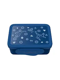 ERGOBAG | Brotdose in acciaio inox con motivo a calcio | Blu scuro