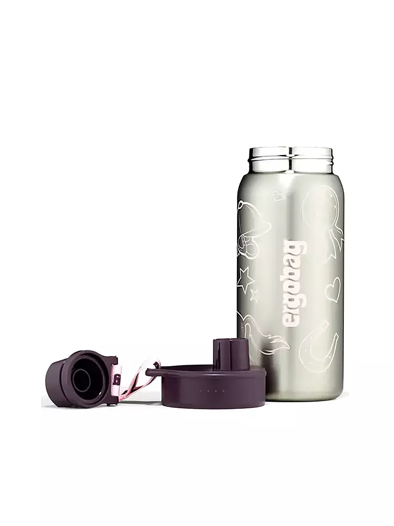 ERGOBAG | Edelstahl Trinkflasche 0,5L Lila | Lilla