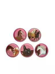 ERGOBAG | Nome del prodotto: Set di Klettie da 5 pezzi Cavalli al galoppo | Multicolore